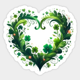 Heart Irish Shamrock St Patrick Day Sticker